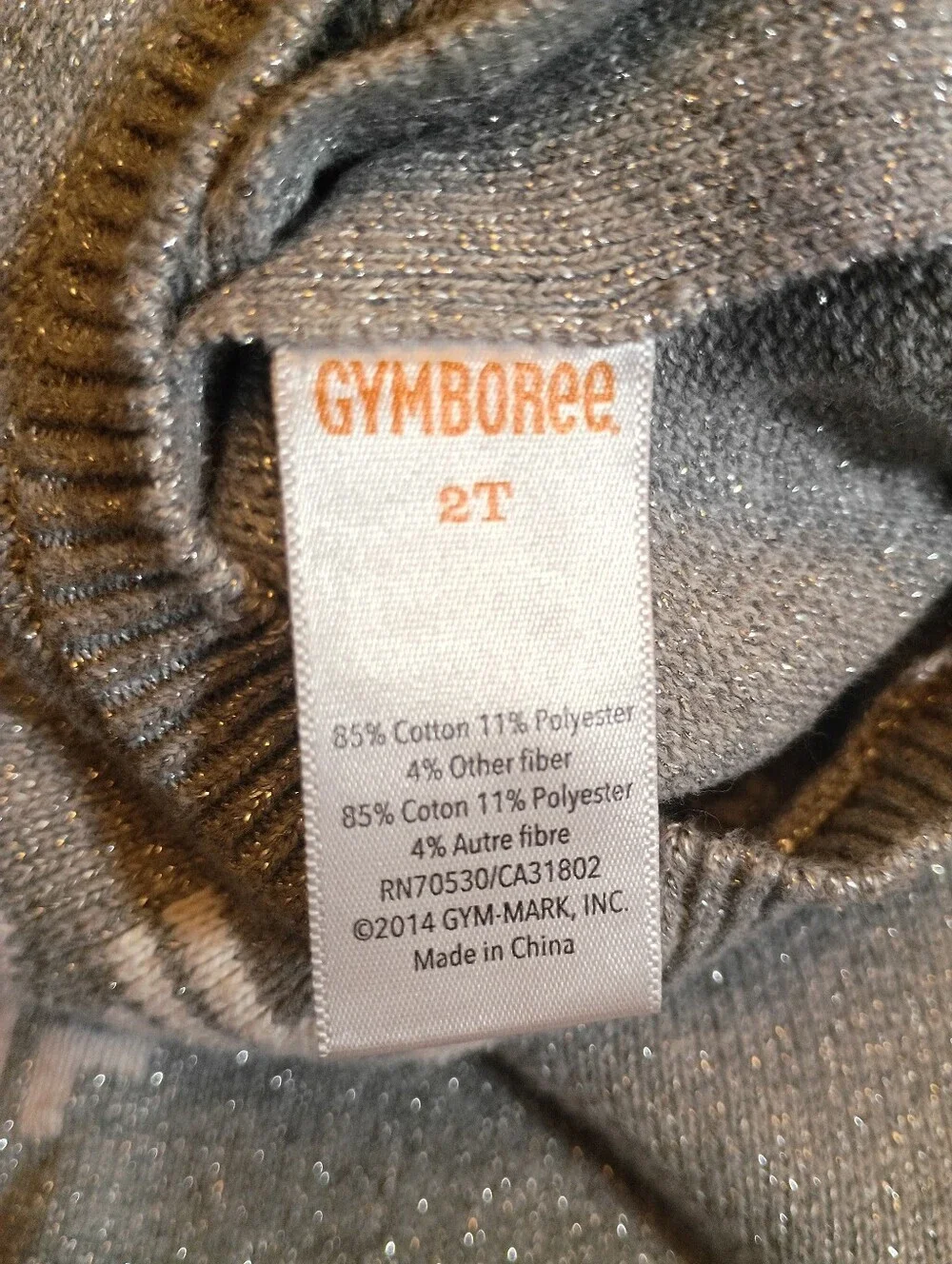 Gymboree Girls 2T Gray Silver Metallic Snowflake Sweater Dress Winter Holiday